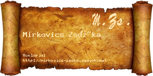 Mirkovics Zsóka névjegykártya